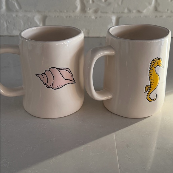Rae Dunn Cream Mugs - Beach Please & Vitamin Sea - Picture 2 of 2